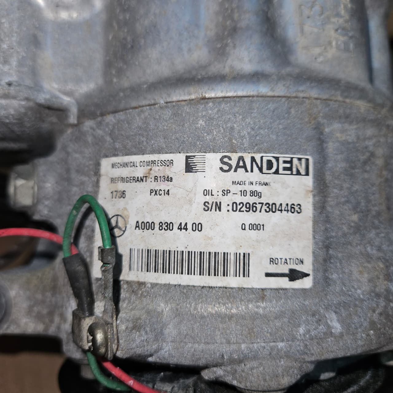 Mercedes-Benz C-Class W205 C300 A/C Air Conditioning Compressor A0008304400 OEM