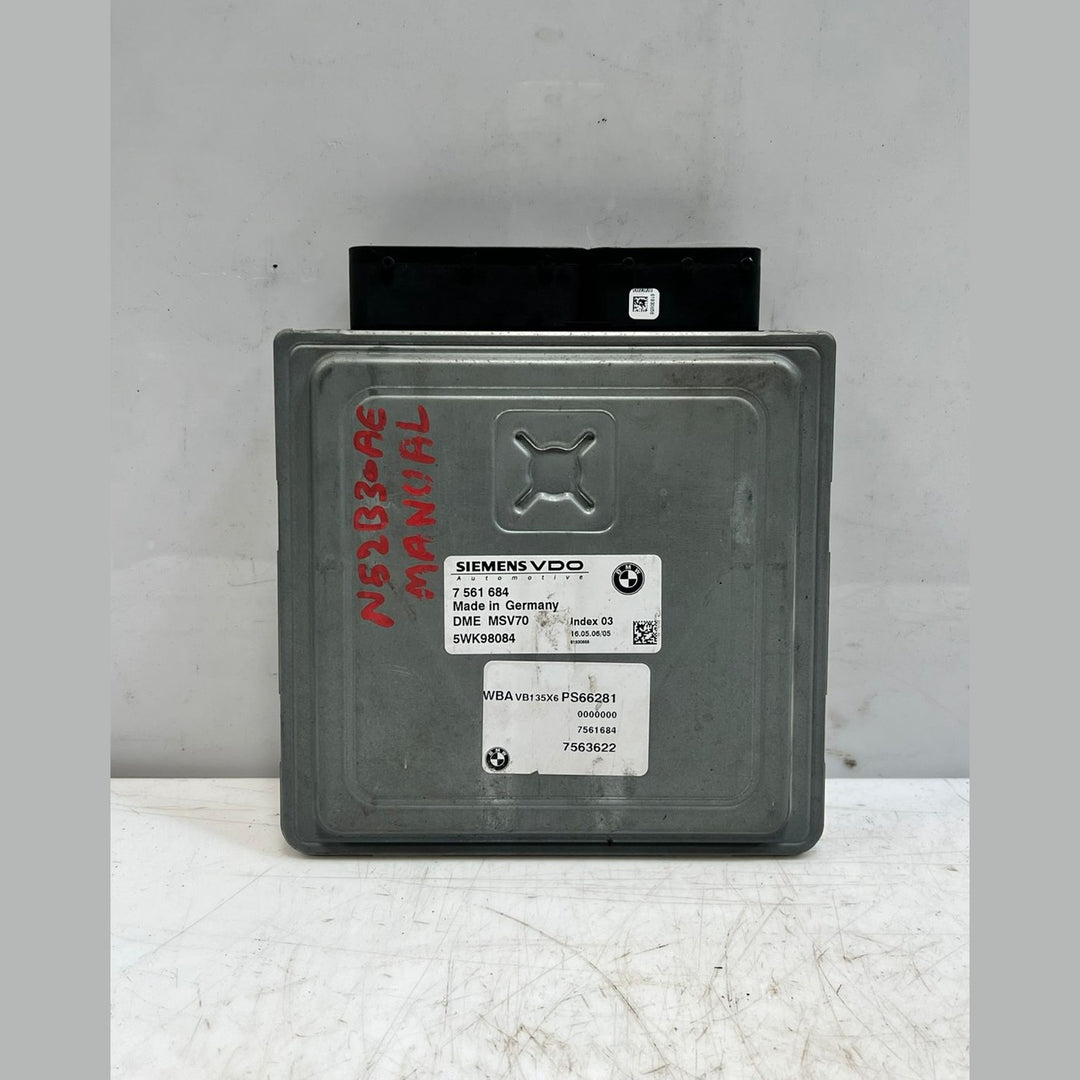 BMW E60 E61 E90 E91 N52 B30A MANUAL 2.5L 3.0L Engine ECU Computer DME MSV70 (7561684) – OEM