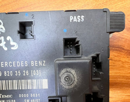 2010 Mercedes-Benz CLS63 AMG Door Control Unit A2198203526 W219 CLS-Class OEM