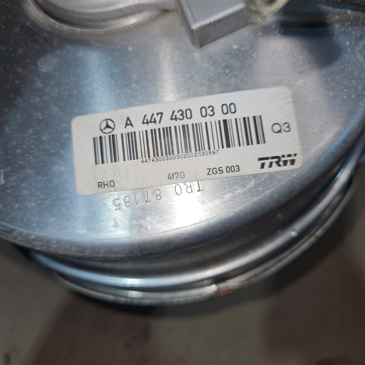 2014 Mercedes-Benz Viano Brake Booster A4474300300 Vito W447 OEM