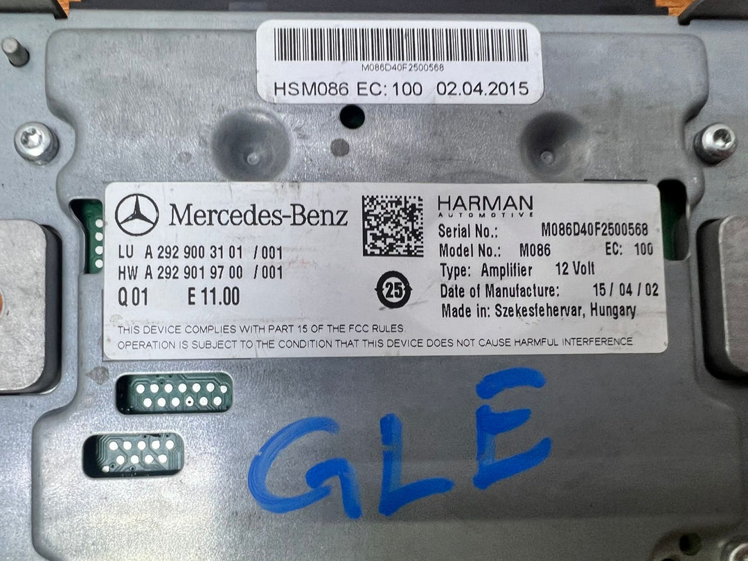 Mercedes-Benz Sound Generator Control Unit A2929003101 W166 W292 GLE ML OEM
