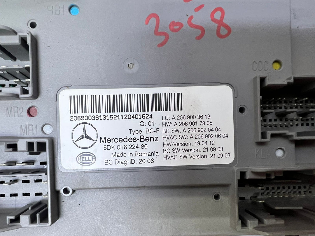 2022-2023 Mercedes-Benz C300 SAM Body Control Module A2069003613 W206 OEM
