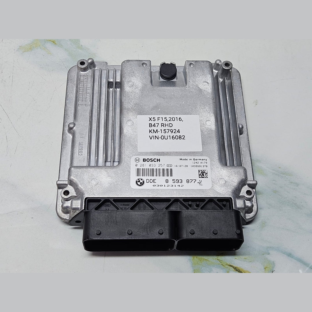 2014-2021 BMW X5 F15 B47 RHD Engine Control Unit ECU Set DDE 8593877 OEM USED