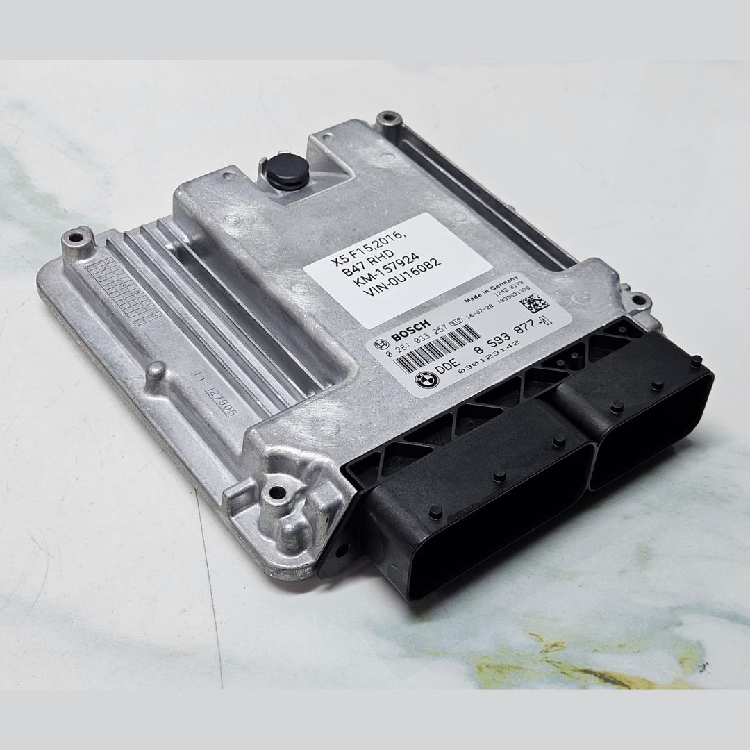 2014-2021 BMW X5 F15 B47 RHD Engine Control Unit ECU Set DDE 8593877 OEM USED