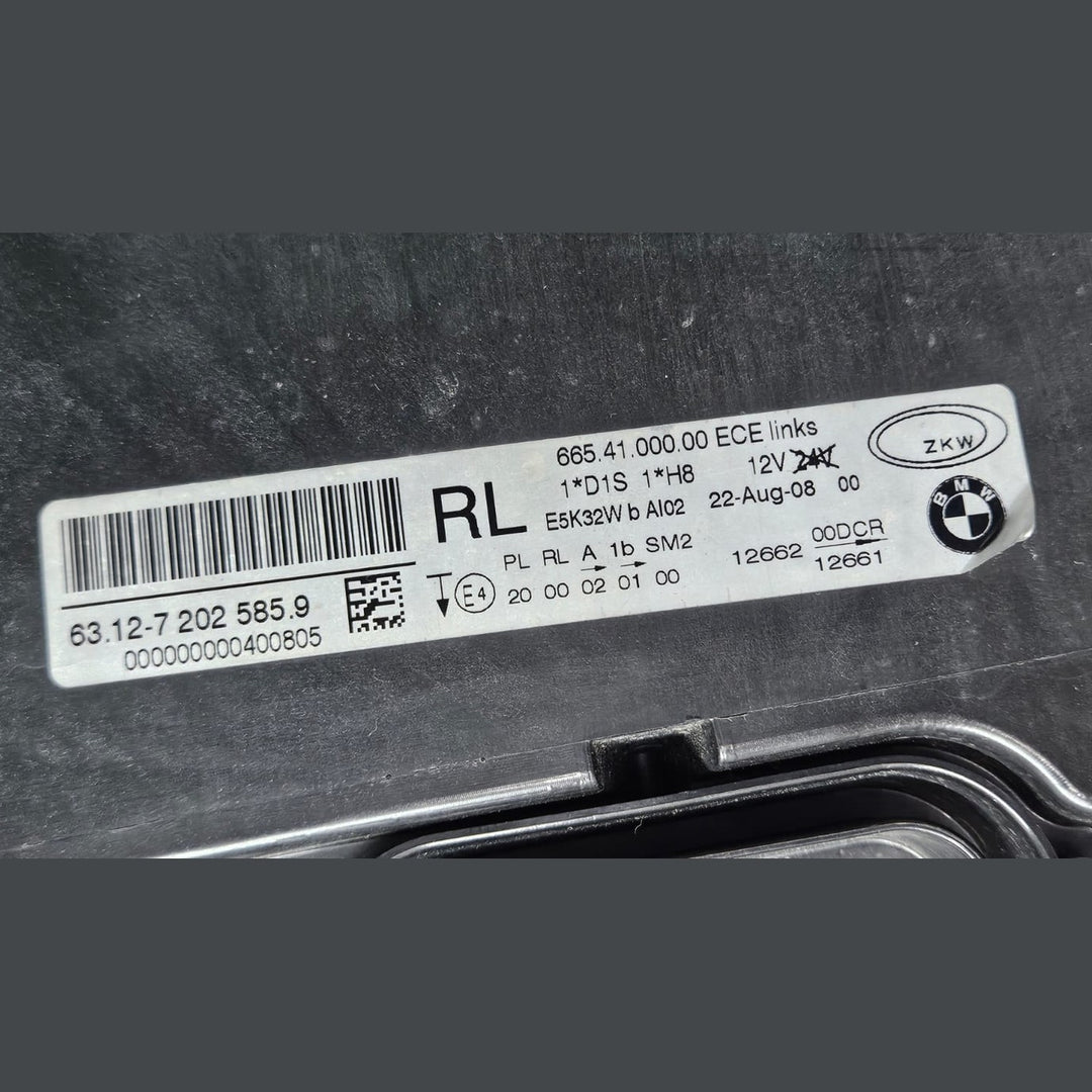 BMW 3 Series E90 E91 LCI Bi-Xenon Headlight Front Left Side ECE 7202585 OEM used