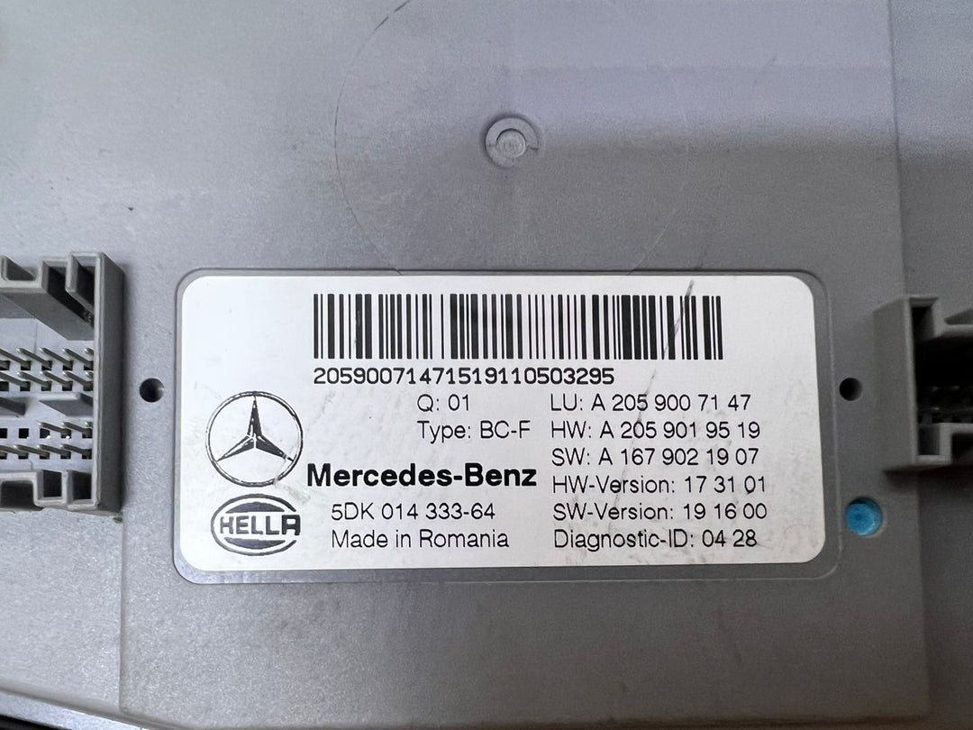 Mercedes-Benz C-Class SAM Electrical Center Control Unit A2059007147 W205 W253 OEM
