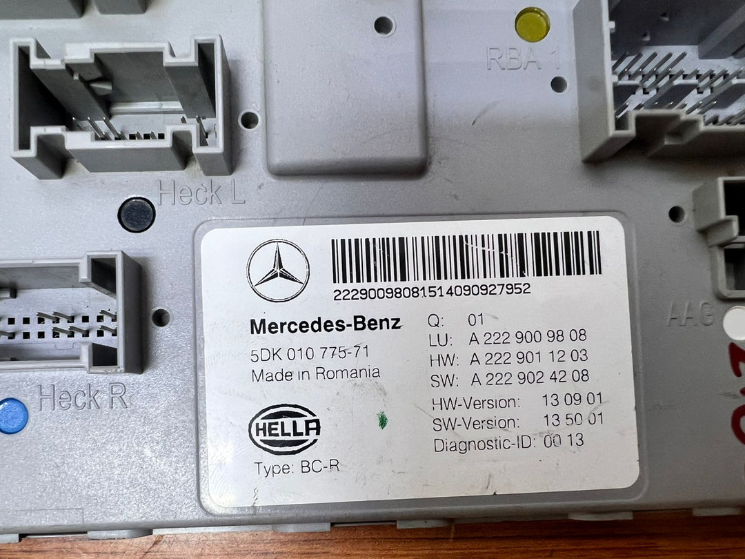 Mercedes-Benz Rear Body Control Module A2229009808 C-Class W205 S-Class W222 OEM