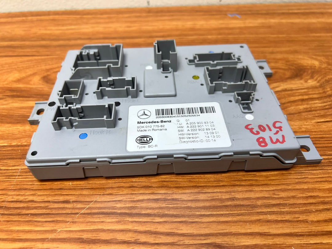 2014-2020 Mercedes-Benz C200 Rear SAM Body Control Module A2059008304 W205 OEM