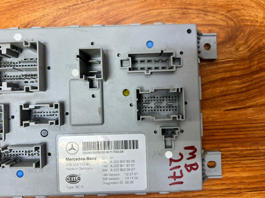 2015 Mercedes-Benz S400 SAM Body Control Unit A2229009206 S-Class W222 OEM