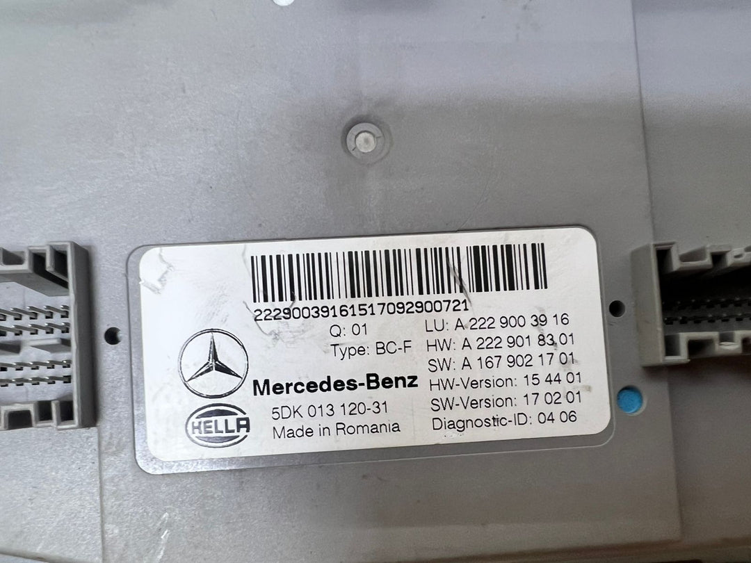 2018-2019 Mercedes-Benz S450 SAM Control Module A2229003916 S-Class W222 OEM