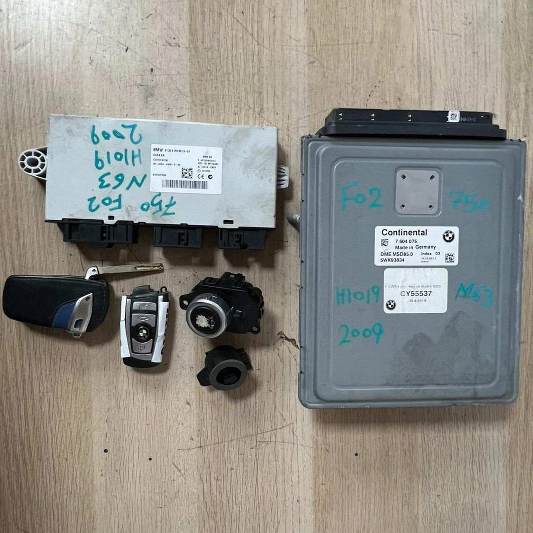2009–2012 BMW 750i F01 F02 N63 4.4L V8 Engine Control Module ECU Set (7604075) – OEM