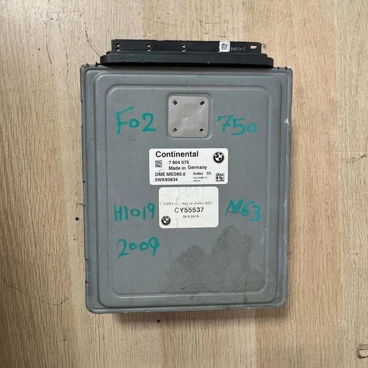 2009–2012 BMW 750i F01 F02 N63 4.4L V8 Engine Control Module ECU Set (7604075) – OEM