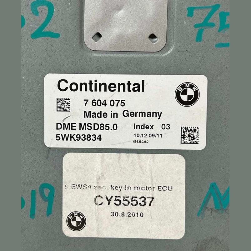 2009–2012 BMW 750i F01 F02 N63 4.4L V8 Engine Control Module ECU Set (7604075) – OEM