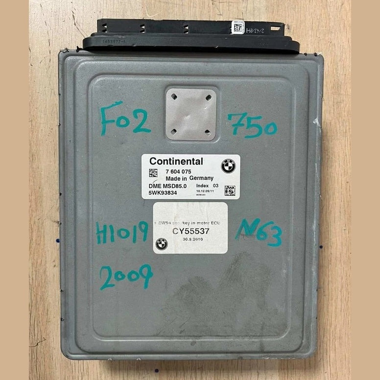 2009–2012 BMW 750i F01 F02 N63 4.4L V8 Engine Control Module ECU Set (7604075) – OEM