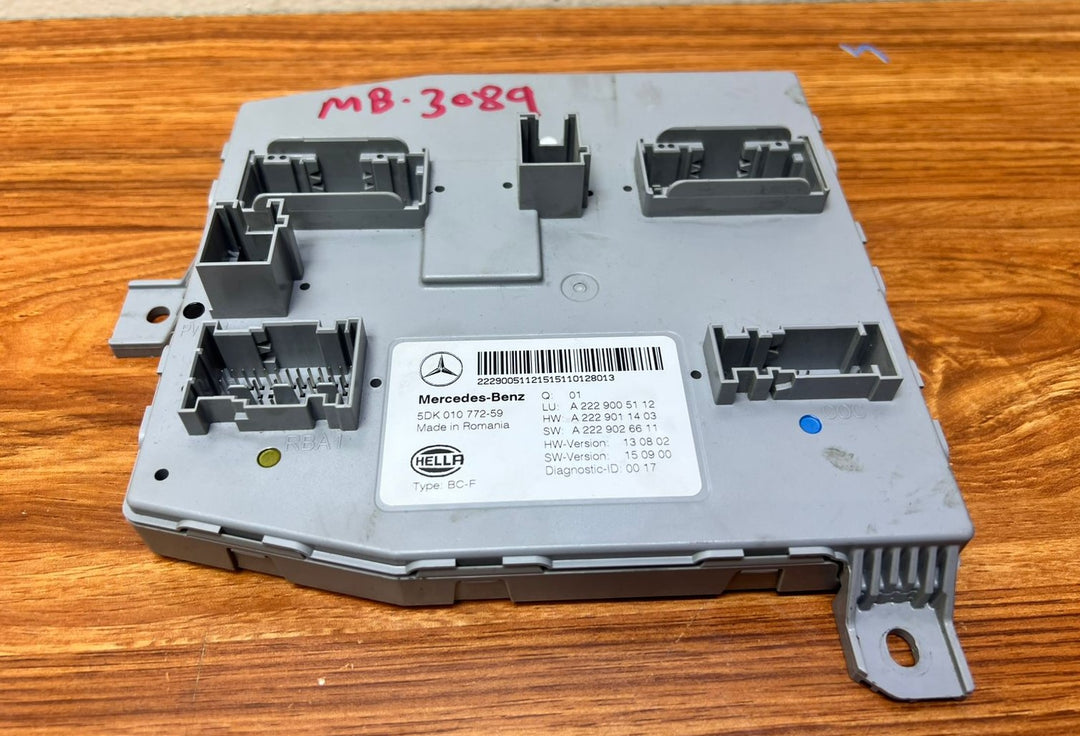 Mercedes-Benz S-Class Front Comfort Body Control Module A2229005112 W222 OEM