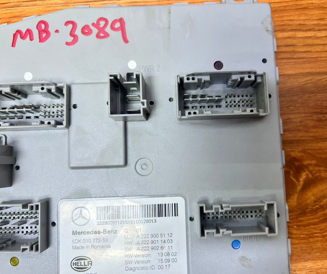 Mercedes-Benz S-Class Front Comfort Body Control Module A2229005112 W222 OEM