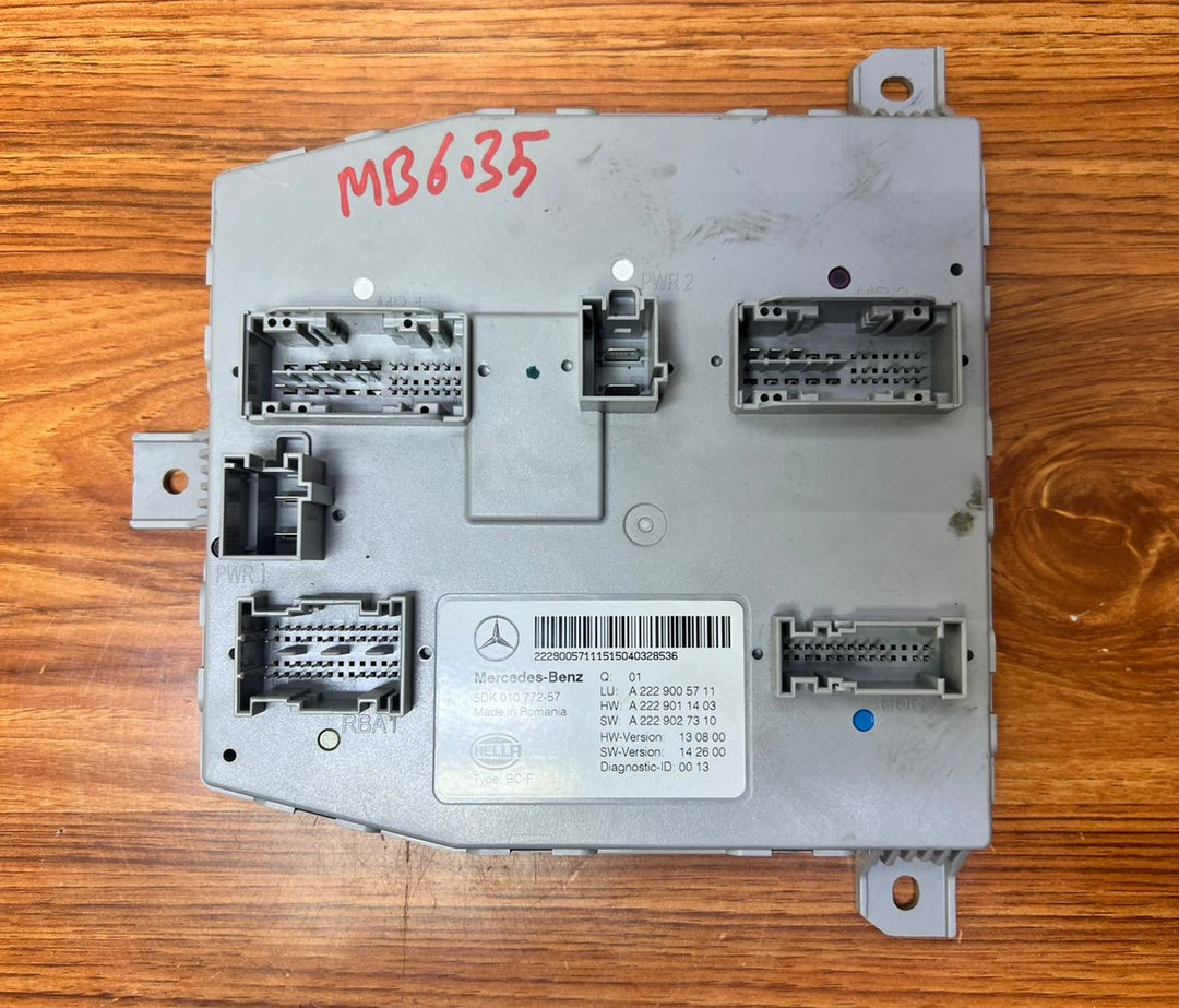 Mercedes-Benz SAM Body Control Module A2229005711 W222 C217 S-Class OEM