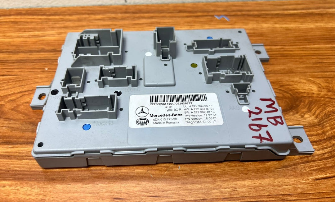 Mercedes-Benz S-Class Rear SAM Body Control Module A2229005614 W222 V222 X222 OEM