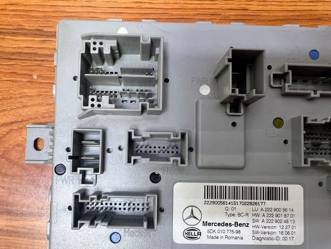 Mercedes-Benz S-Class Rear SAM Body Control Module A2229005614 W222 V222 X222 OEM