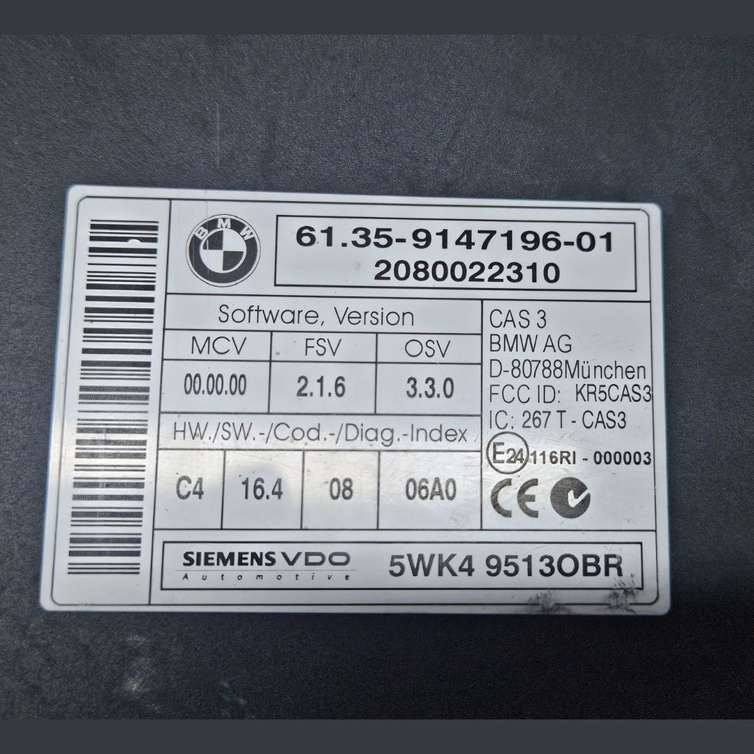 BMW E90 E60 320i N46N Engine Control Unit DME ECU SET 7581611 OEM USED