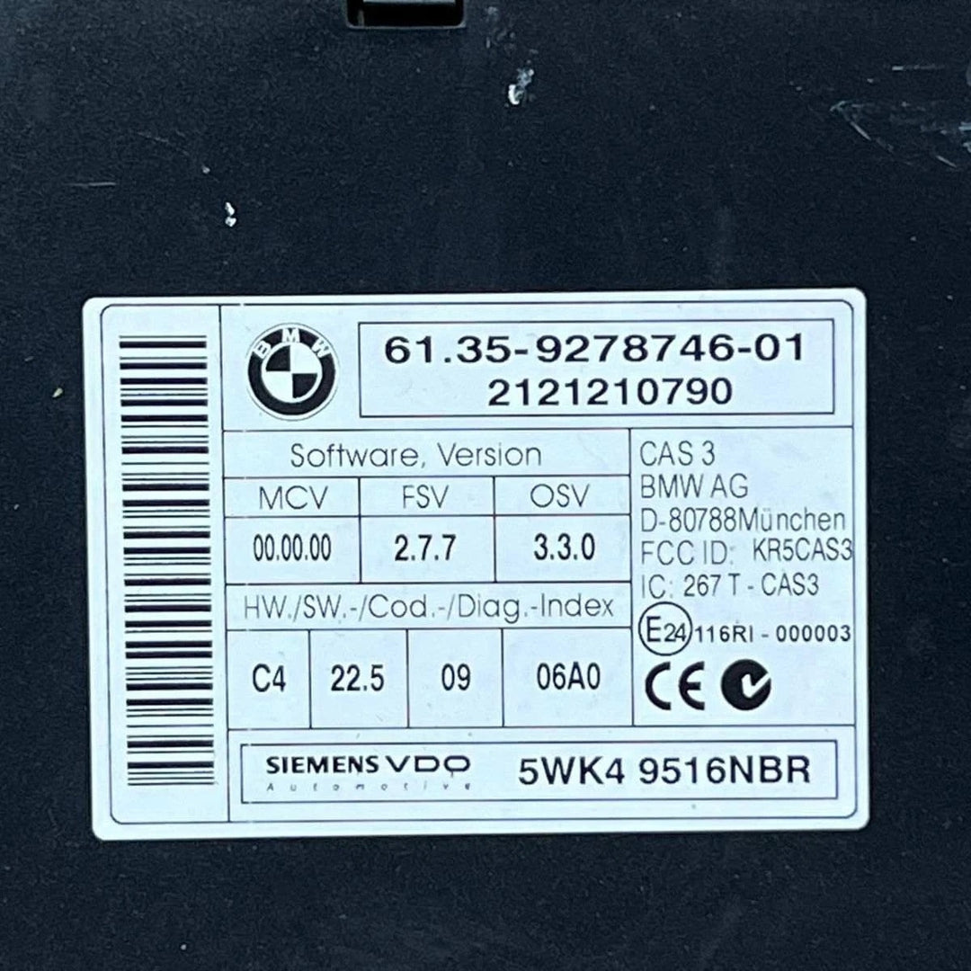 2010–2015 BMW X1 E84 N20 2.0 Turbo Engine Control Unit ECU Set (7639375) – OEM