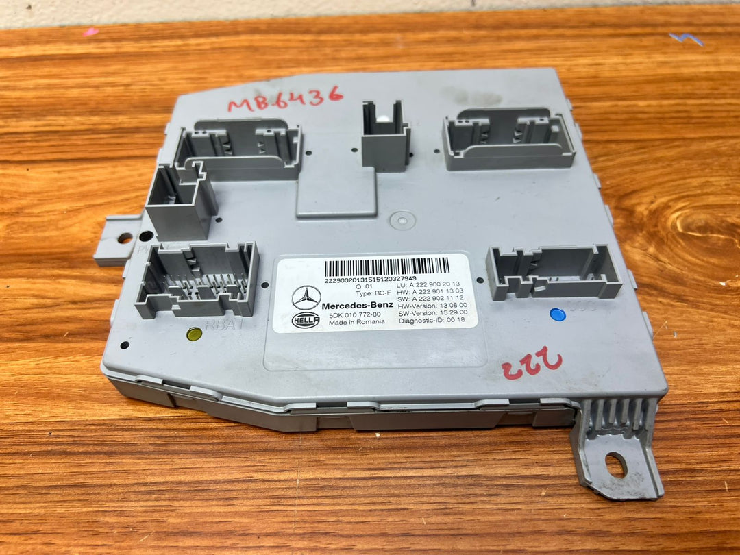 Mercedes-Benz S-Class Front SAM Body Control Module A2229002013 W222 V222 X222 OEM