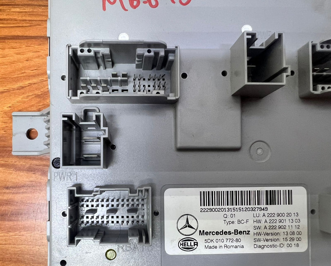 Mercedes-Benz S-Class Front SAM Body Control Module A2229002013 W222 V222 X222 OEM