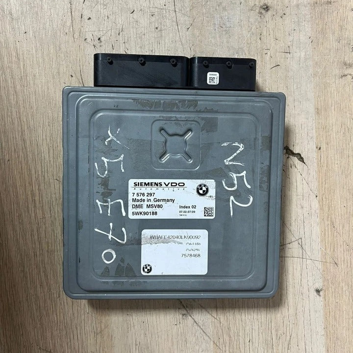 2007 BMW X5 E70 N52 Engine Control Unit ECU Set MSV80 + CAS3 + 1 Key (7576297) – OEM
