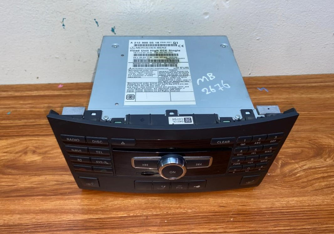 Mercedes-Benz Head Unit CD Player A2129005518 E-Class W212 OEM Radio Audio