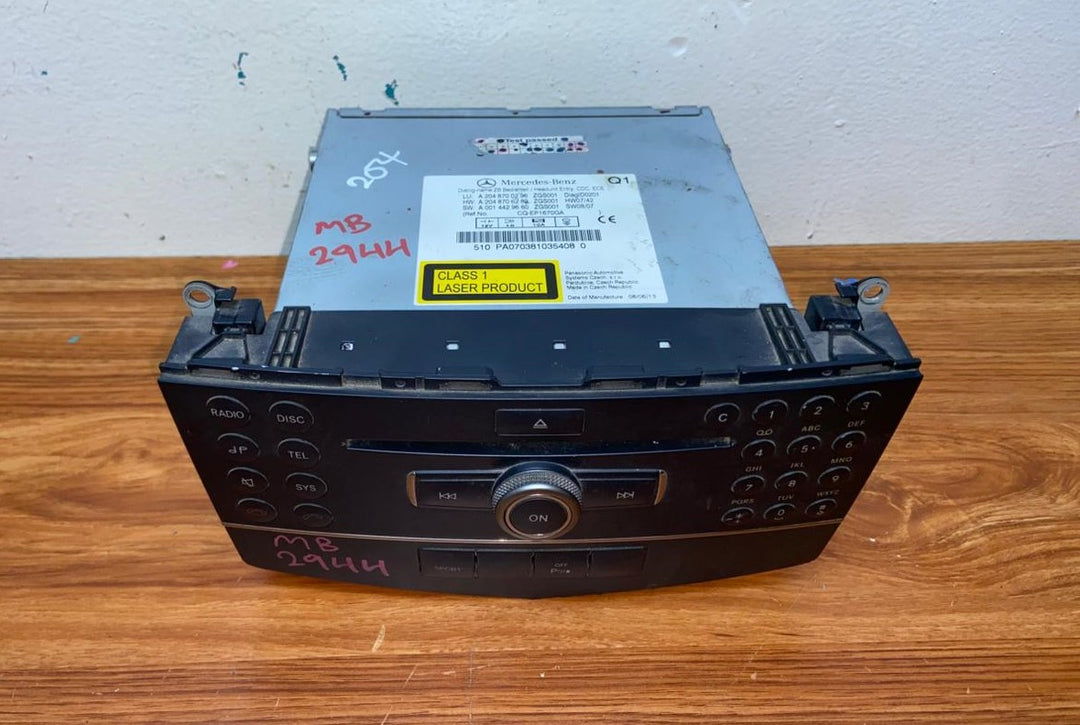 Mercedes-Benz Head Unit CD Player A2048700296 C-Class W204 OEM Radio Audio