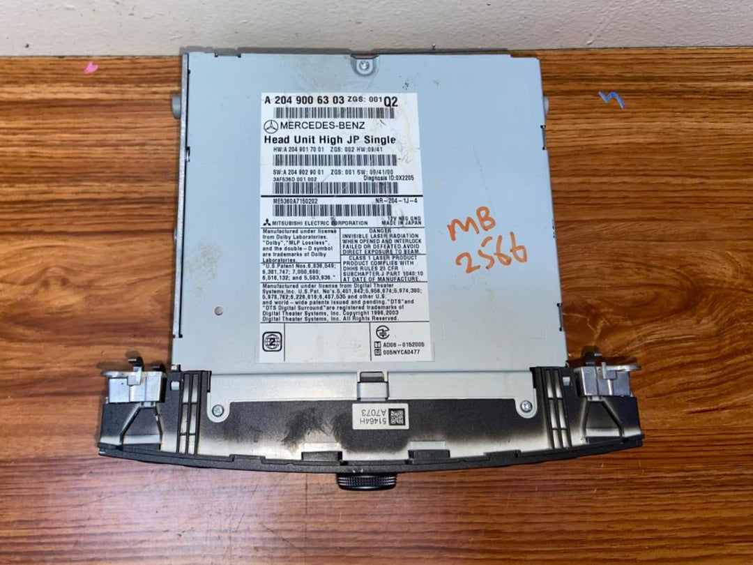 Mercedes-Benz Head Unit CD Player A2049006303 C-Class W204 OEM Radio Audio