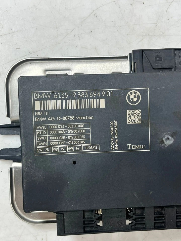 2011–2016 BMW X4 F26 Footwell Light Control Module FRM III (9383694) – OEM