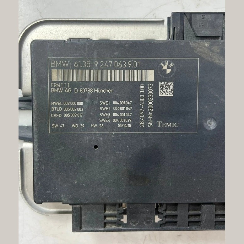 2010–2016 BMW 550i F10 F12 F01 F25 F26 Footwell Light Control Module FRM3 (9247063) – OEM