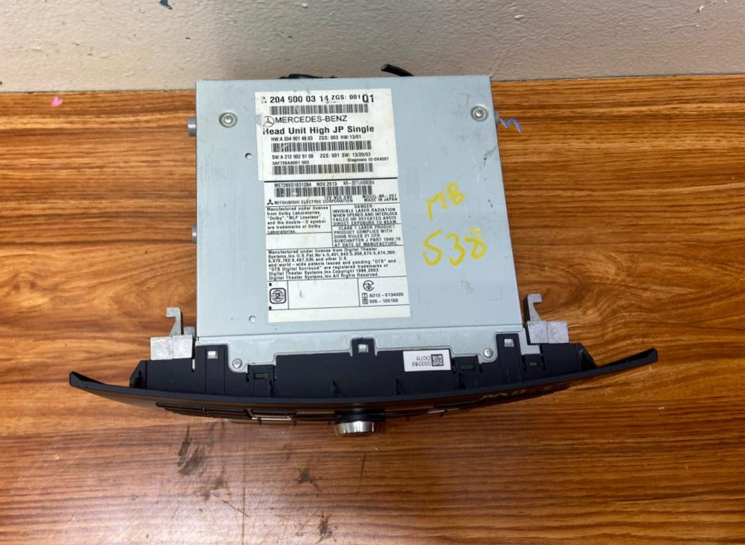 Mercedes-Benz Head Unit CD Player A2049000314 C-Class W204 OEM Radio Audio