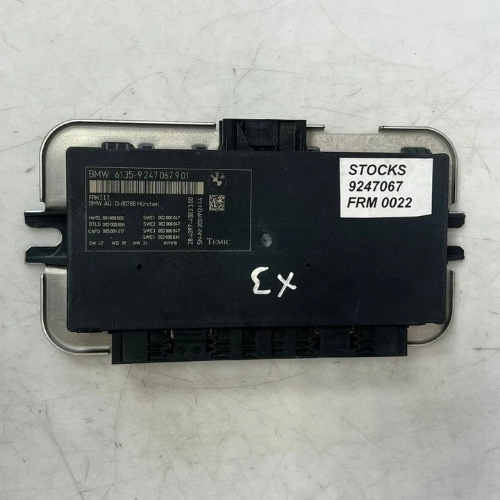 2011 BMW F01 F02 F06 F07 F10 F12 F13 F25 X3 Footwell Module Control Unit FRM3 (9247067) – OEM