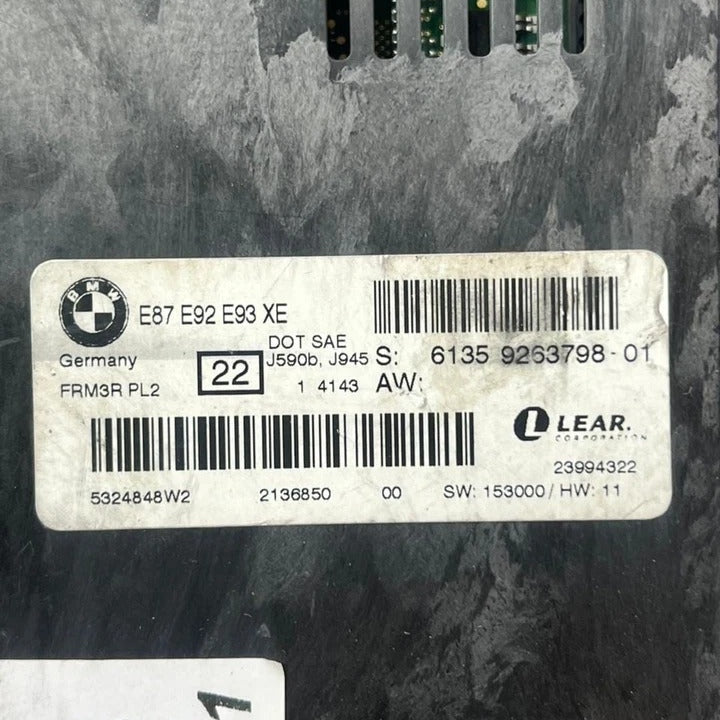 2012–2013 BMW 1 Series E87 E88 / 3 Series E90 E91 E92 E93 Footwell Light Control Module FRM3 (9263798) – OEM