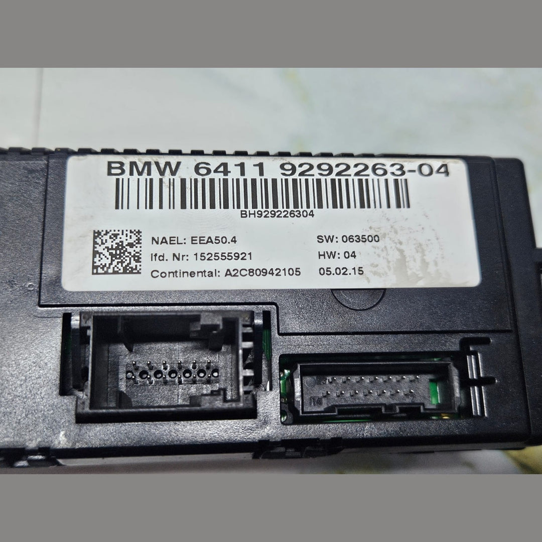 2015 BMW X1 E84 AC Climate Control Switch Unit 9292263 OEM USED