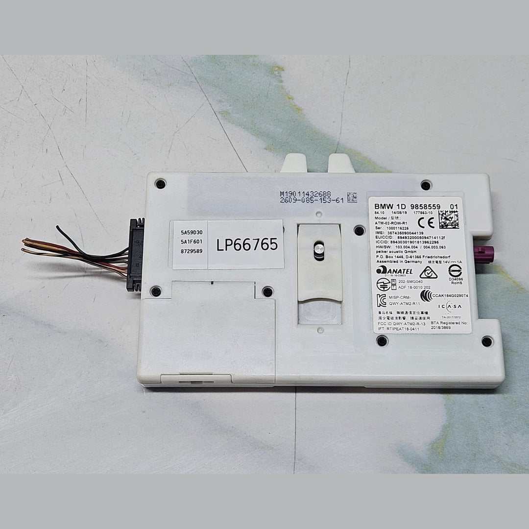2019 BMW X5 G05 EUR RHD Telematics Control Module 9858559 OEM USED