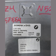 BMW Z4 2.5i E85 N52 Engine Control Unit ECU Set DME MSV70 (7571510) – OEM | 2007