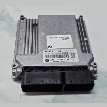BMW 1' E87 LCI 116i N45N 2007 RHD Engine Control Unit DME ECU Only 7567321 OEM USED