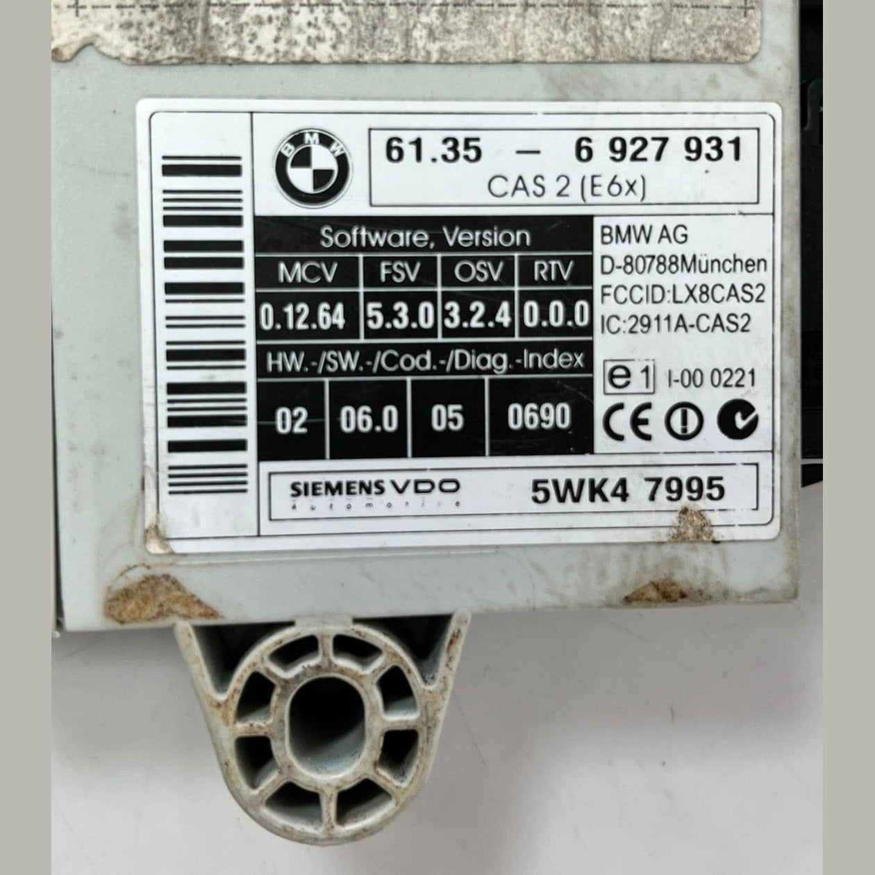 2004 BMW 5 Series 6 Series E60 E61 E63 E64 CAS2 Car Access System Control Unit Module (6927931) – OEM