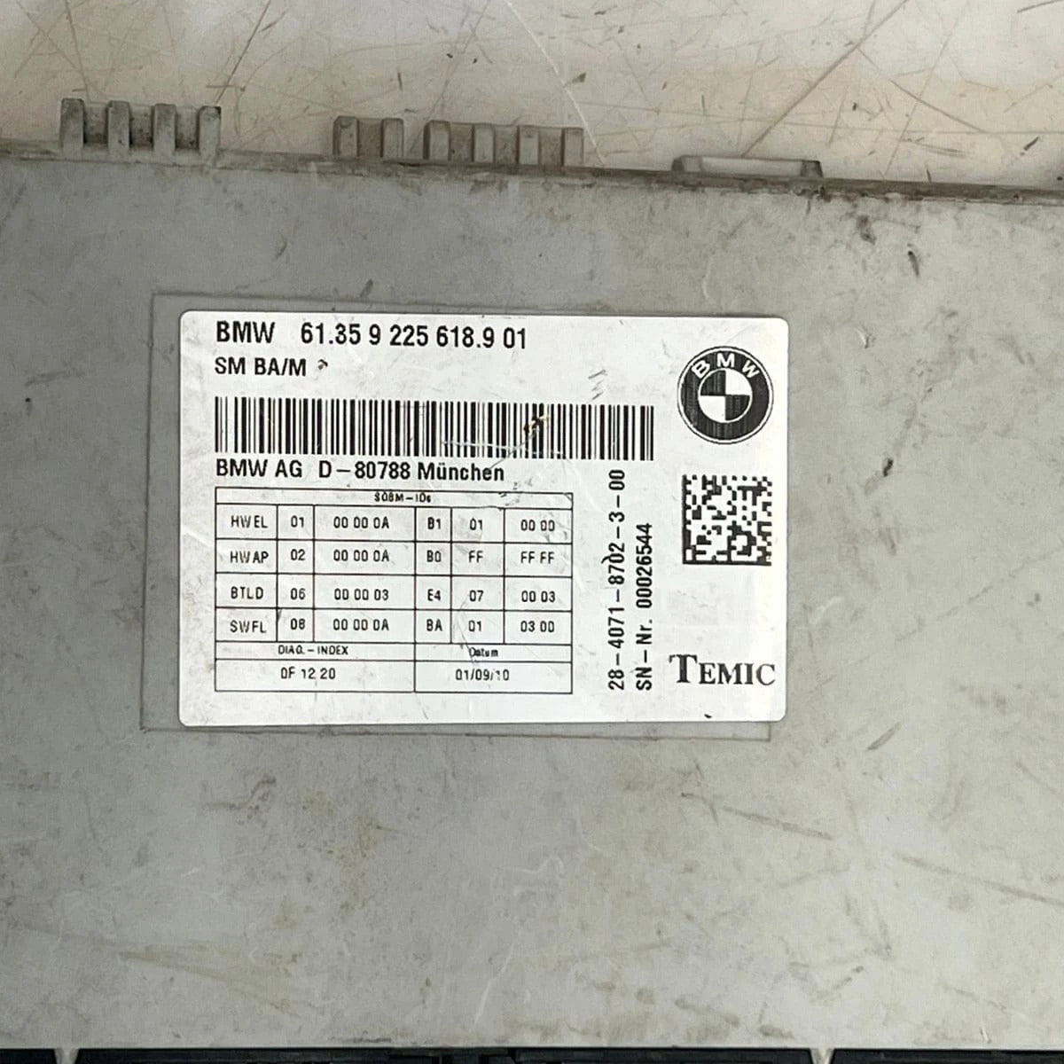 BMW F01 F10 Seat Control Unit ECU Electronic Memory Module (9225618) – OEM