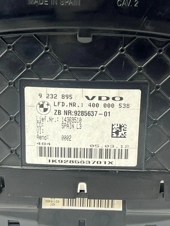 2014–2016 BMW 328i 428i F30 F32 F33 F36 Speedometer Instrument Cluster (9232895) – OEM