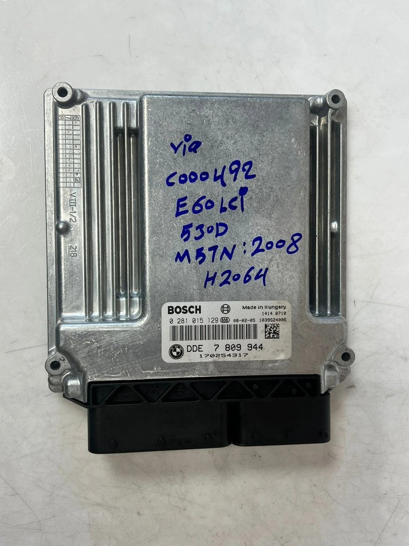 2008 BMW 530D E60 LCI M57N Engine Control Unit ECU Set DDE + CAS3 (7809944) – OEM