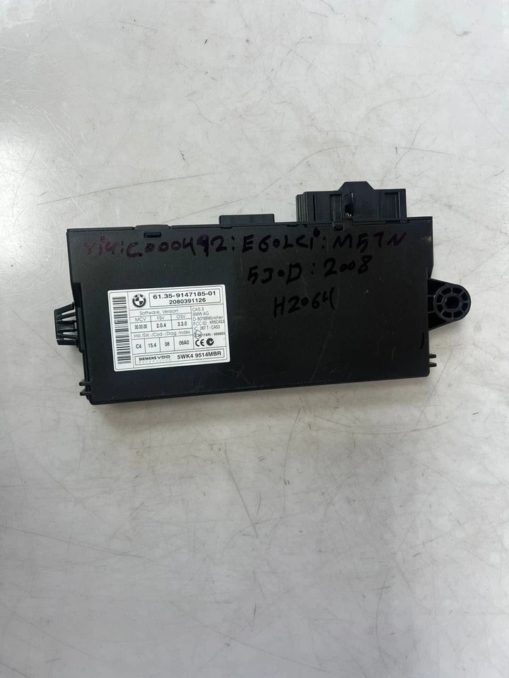 2008 BMW 530D E60 LCI M57N Engine Control Unit ECU Set DDE + CAS3 (7809944) – OEM