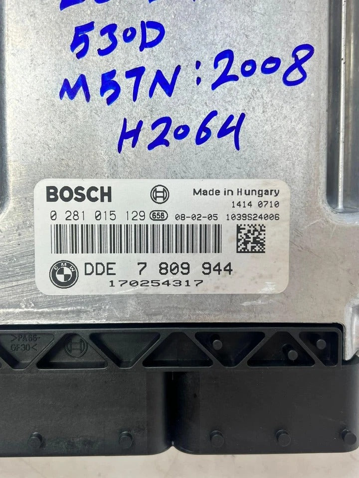 2008 BMW 530D E60 LCI M57N Engine Control Unit ECU Set DDE + CAS3 (7809944) – OEM