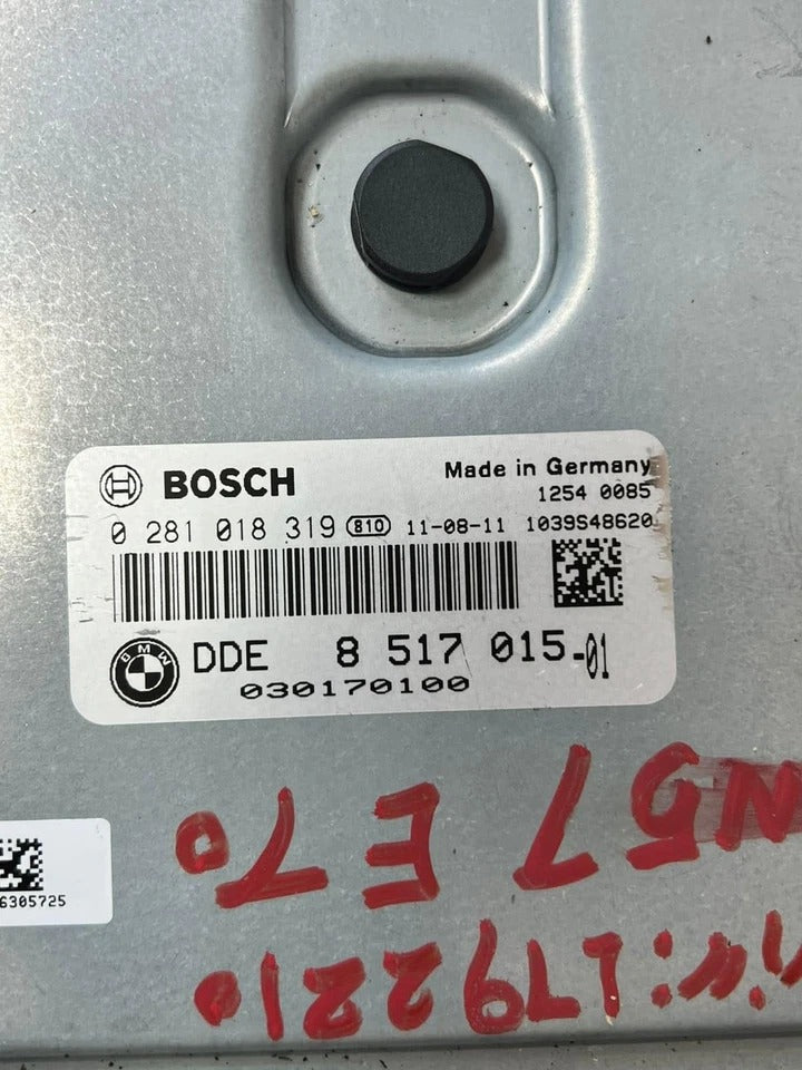 2007–2013 BMW X5 E70 N57 Engine Control Unit ECU Set DDE + CAS3 + 1 Key (8517015) – OEM