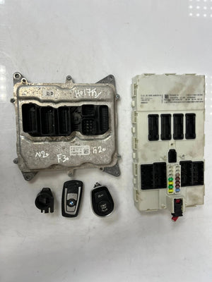2015 BMW N20 F30 520i Engine Control Unit ECU Set DME + FEM + 1 Key (8606777) – OEM
