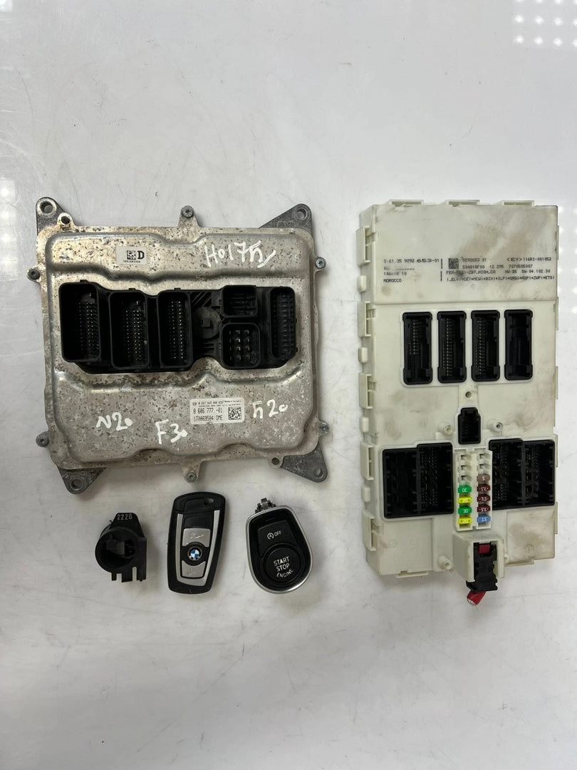 2015 BMW N20 F30 520i Engine Control Unit ECU Set DME + FEM + 1 Key (8606777) – OEM