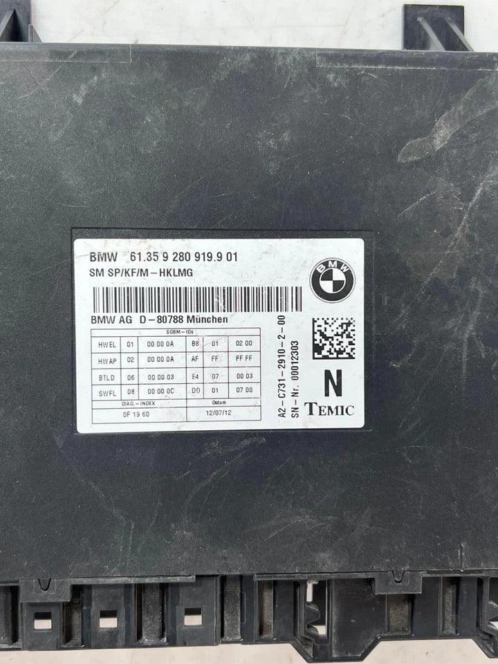 2009–2015 BMW 7 5 Series F01 F02 F03 F04 F07 GT Rear Seat Control Module (9280919) – OEM
